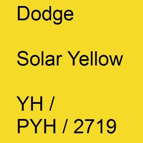 Dodge, Solar Yellow, YH / PYH / 2719.